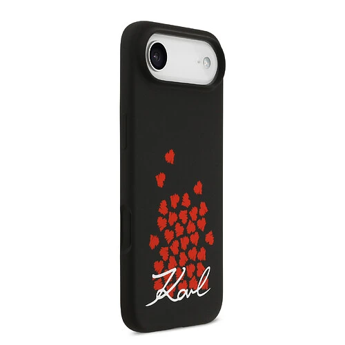 Чехол KARL LAGERFELD для iPhone Air Liquid Silicone Hearts Hard Black (MagSafe)