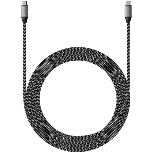 Кабель Satechi USB-C to USB-C 100W Charging Cable, Space Gray, 2м