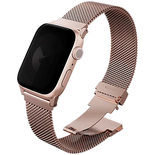 Uniq для Apple Watch 49/46/45/44 mm ремешок Dante PRO Strap Mesh Steel Metallic Rose