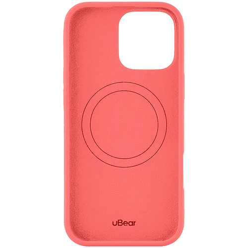 Чехол защитный uBear Touch Mag Case iPhone 16 Pro Max, софт-тач, коралловый