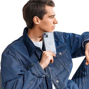 Чехол защитный uBear Real Mag Case для iPhone 15 Plus, MagSafe совместимый, усиленный