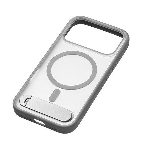 Чехол защитный uBear Stand 360° Mag Case для iPhone 17 Pro, MagSafe совместимый, силикон, софт-тач, серый