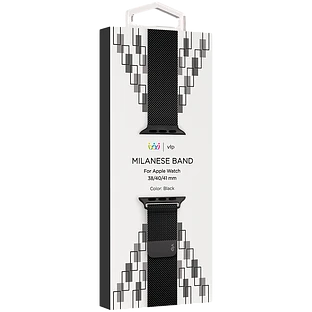 Ремешок из нержавеющей стали VLP для Apple Watch 38/40/41, чёрный
