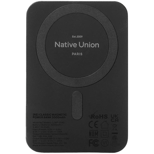 Внешний аккумулятор NATIVE UNION (Re) Classic Power Bank Magnetic, 5000mAh, цвет: зеленый