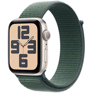 Apple Watch SE 2 (2024) GPS 44mm Starlight Aluminium Case with Lake Green Sport Loop