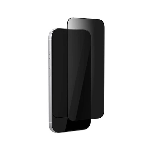 Стекло защитное 2.5D VLP Privacy Glass для iPhone 17/17 Pro/16 Pro с черной рамкой (Приватное)