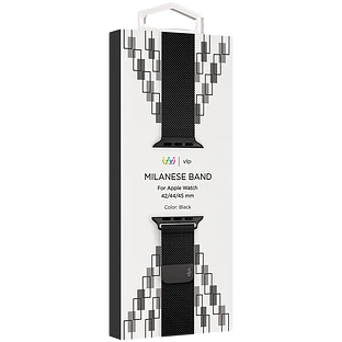 Ремешок из нержавеющей стали VLP для Apple Watch 42/44/45, чёрный