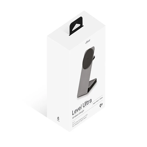 Беспроводное зарядное устройство uBear Level Ultra, 25Вт, с поддержкой MagSafe, Qi2, серый