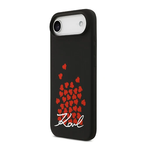 Чехол KARL LAGERFELD для iPhone Air Liquid Silicone Hearts Hard Black (MagSafe)