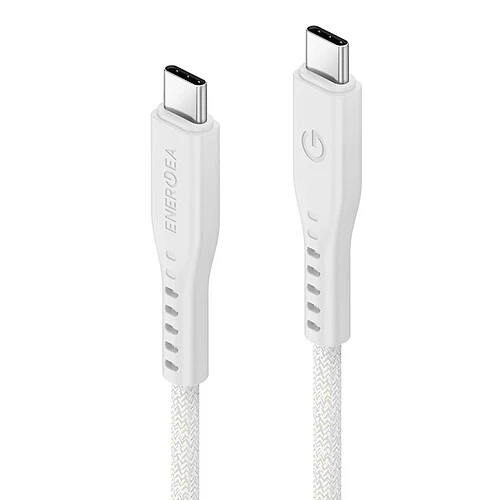 Кабель Energea FLOW USB-C to USB-C PD240W 5A Nanoweave Magnetic tie White 1.5m