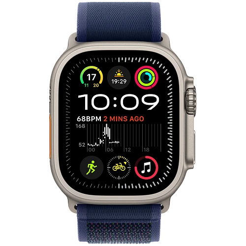 Apple Watch Ultra 2 2024 GPS + Cellular 49mm Natural Titanium Case with Blue Trail Loop - M/L