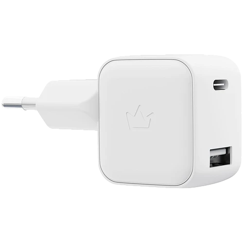 Сетевое зарядное устройство VLP G-Charge 30Вт USB-C+USB-A, QC, белый