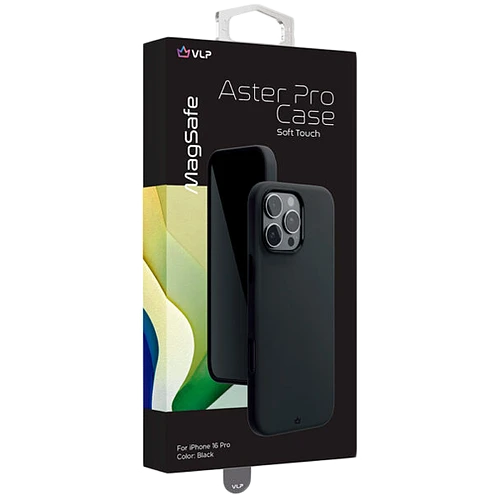 Чехол защитный VLP Aster Pro Case с MagSafe для iPhone 16 Pro, черныйЧехол защитный VLP Aster Pro Case с MagSafe для iPhone 16 Pro, черный