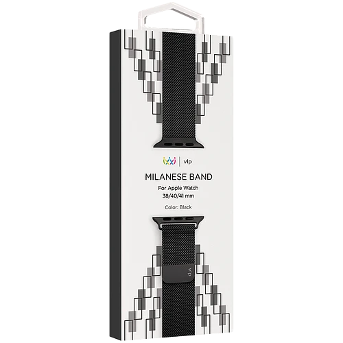 Ремешок из нержавеющей стали VLP для Apple Watch 38/40/41, чёрный