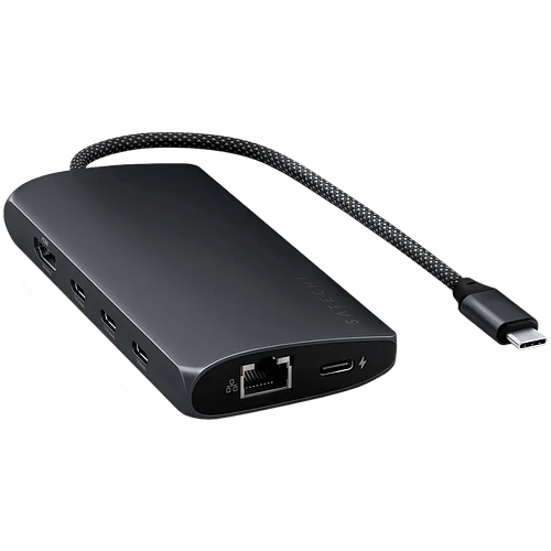 Адаптер Satechi USB-C Multiport Adapter 8K With Ethernet V3, Midnight