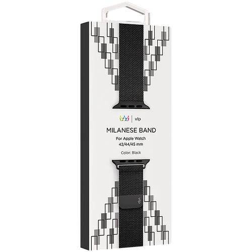 Ремешок из нержавеющей стали VLP для Apple Watch 42/44/45, чёрный