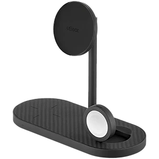Беспроводное зарядное устройство uBear Stage Pro, 3-в-1, с поддержкой MagSafe, материал Кевлар