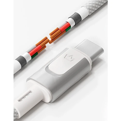 Кабель VLP Force Line 100W USB-C + USB-C, 2.0м, белый