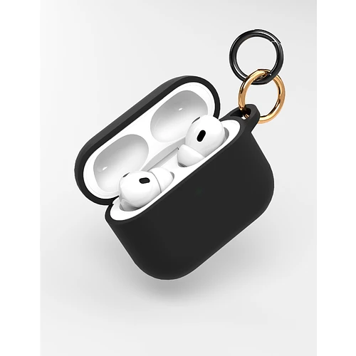 Чехол силиконовый VLP Charm Case для AirPods Pro 3, черный