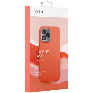 Силиконовый чехол VLP для iPhone 13 Pro, коралловый