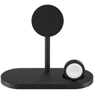 Беспроводное зарядное устройство uBear Stage Pro, 3-в-1, с поддержкой MagSafe, материал Кевлар