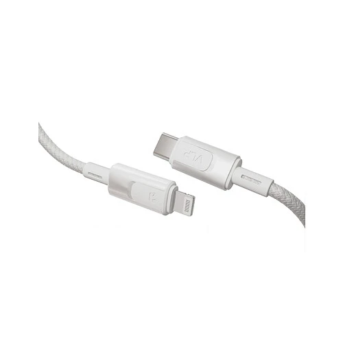 Кабель VLP Force Line 30W USB-C + Lightning, 1.2м, белый с сертификацией MFI