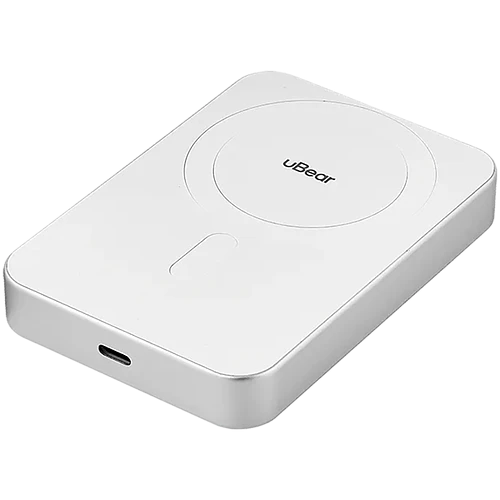Внешний аккумулятор uBear Slide Power bank 10000mAh, PD20W, Qi2, белый