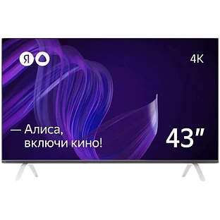 ТВ YANDEX, ЖК, 43", UHD, Чёрный