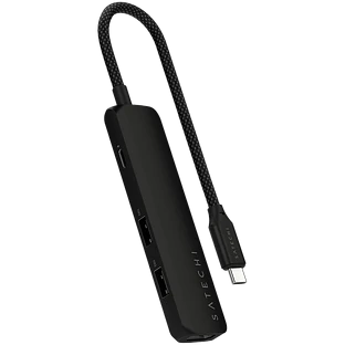Адаптер Satechi 4-in-1 USB-C Slim Multiport Adapter with 4K HDMI and Fast Data Transfer - Черный