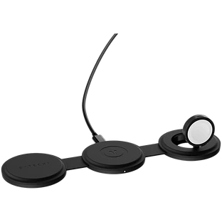 Беспроводное зарядное устройство Satechi OntheGo 3-in-1 Charger, 15Вт, Черный