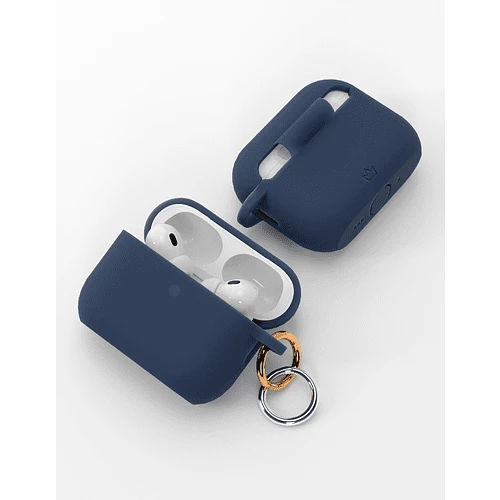 Чехол силиконовый VLP Charm Case для AirPods Pro 3, темно-синий