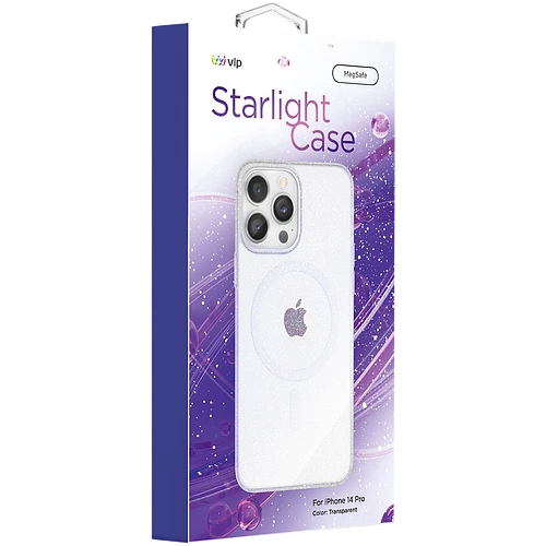Чехол защитный VLP Starlight Case с MagSafe для iPhone 14 Pro, прозрачный