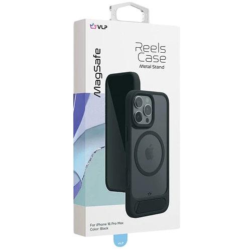 Чехол защитный VLP Reels Case с MagSafe для iPhone 16 Pro Max, черный