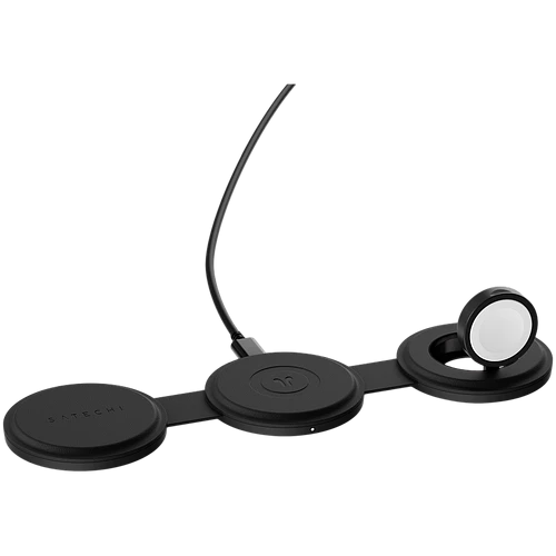 Беспроводное зарядное устройство Satechi OntheGo 3-in-1 Charger, 15Вт, Черный