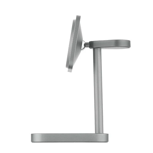 Беспроводное зарядное устройство uBear Evoke, 3-в-1, MagSafe совместимое, Qi2, цвет: серый