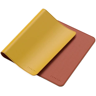 Коврик Satechi Dual Side ECO-Leather Deskmate. Цвет: Желтый/оранжевый