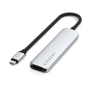 Адаптер Satechi 4-in-1 USB-C Slim Multiport Adapter with 4K HDMI and Fast Data Transfer - Серебристый
