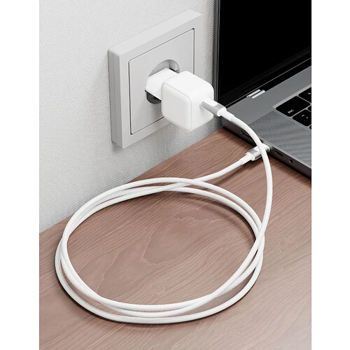 Кабель VLP Force Line 100W USB-C + USB-C, 1.2м, белый