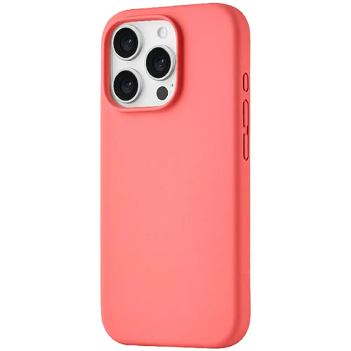 Чехол защитный uBear Touch Mag Case для iPhone 16 Pro, MagSafe совместимый, силикон, софт-тач, коралловый