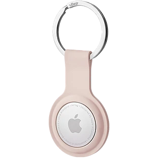 Чехол защитный uBear Touch Ring Case for AirTag, силиконовый, цвет: розовый