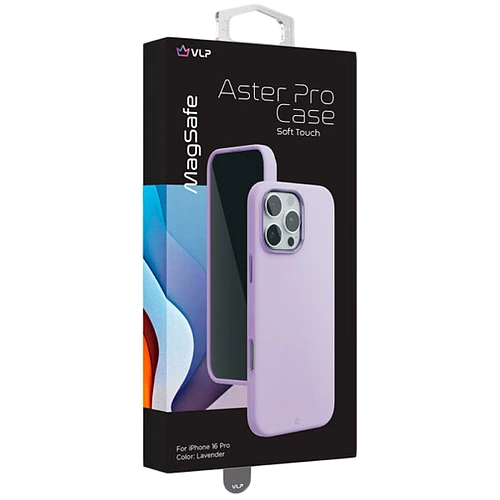 Чехол защитный VLP Aster Pro Case с MagSafe для iPhone 16 Pro, лавандовый