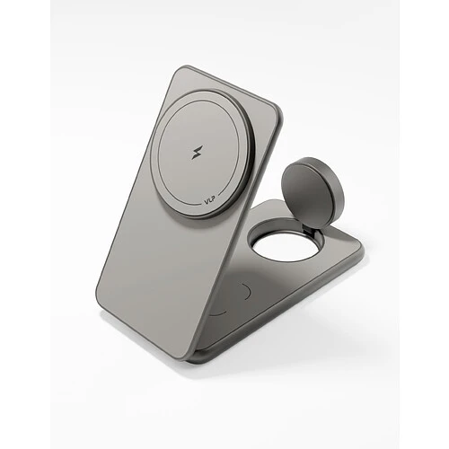 Беспроводное зарядное устройство VLP Alum Power Pro Qi2 для Apple, натуральный титан
