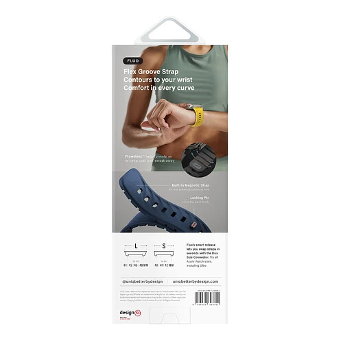 Ремешок Uniq для Apple Watch 49-40 mm FLUO Silicone Rubber Marine Blue