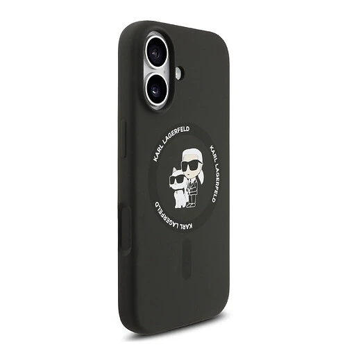 Чехол KARL LAGERFELD для iPhone 17 Liquid Silicone NFT Karl & Choupette Hard Black (MagSafe)