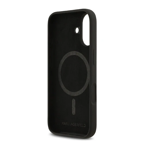 Чехол KARL LAGERFELD для iPhone 17 Liquid Silicone Sketch Karl & Choupette Hard Black (MagSafe)