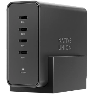 FAST GAN CHARGER PRO PD 140W-BLACK-EU, СЗУ 140W,  разъёмы USB-C . Цвет: чёрный