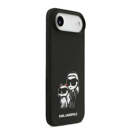 Чехол KARL LAGERFELD для iPhone Air Liquid Silicone Sketch Karl & Choupette Hard Black (MagSafe)