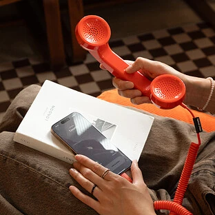 NATIVE UNION POP PHONE, телефонная трубка USB-C, цвет: ярко-красный