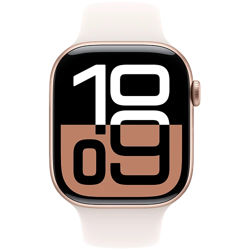 Apple Watch Series 10 GPS 42mm Rose Gold Aluminum Case with Light Blush Sport Band - S/M