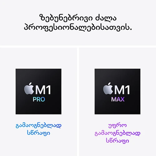 Macbook Pro 16", M1 Pro (10C CPU/16C GPU), 16GB, 512GB, Серый космос